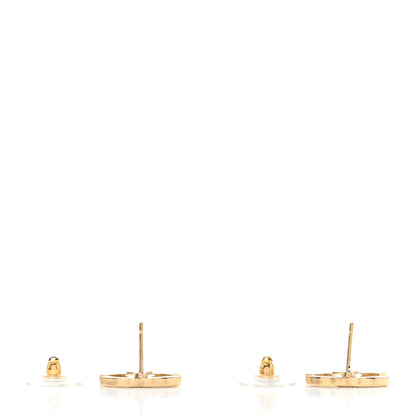 Chanel Crystal CC Earrings Gold 3 of 5
