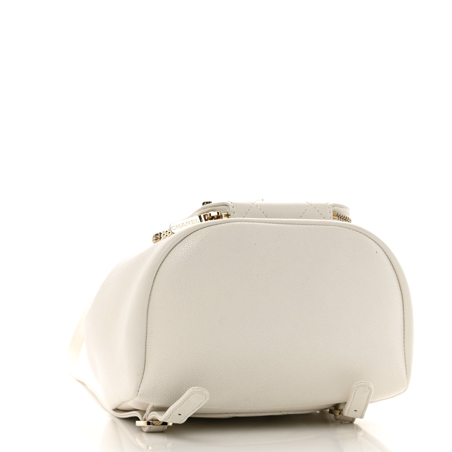 Caviar Quilted Business Affinity Backpack White