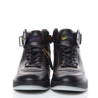 Louis Vuitton Calfskin Rivoli High Top Sneakers 10.5 Black Multicolor 2 of 10