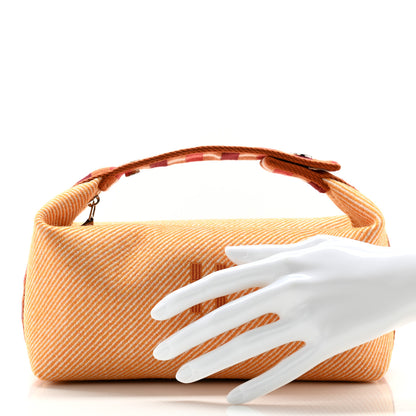 Hermes Merino Wool Small Au Carre Bride-A-Brac Pouch Fauve 2 of 8