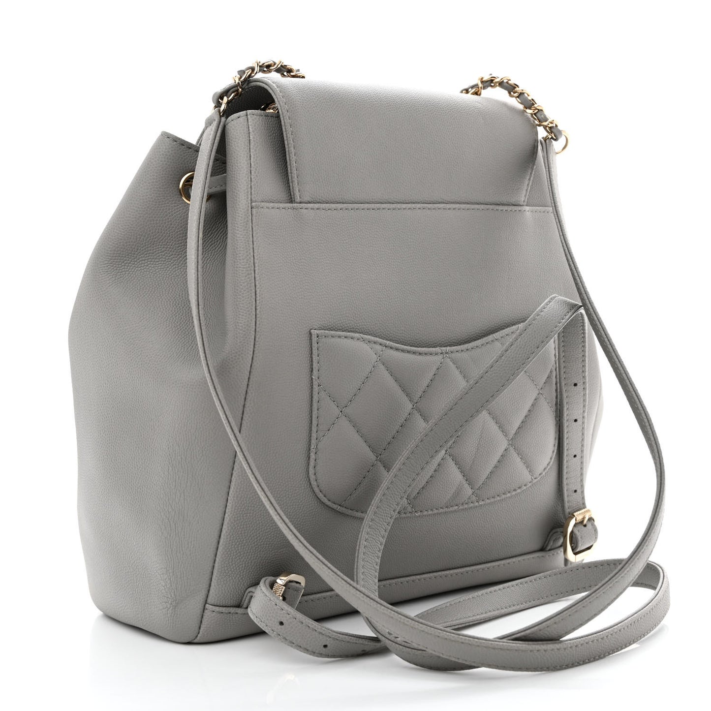 Caviar Quilted Business Affinity Backpack Grey