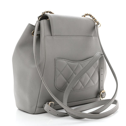 Chanel Caviar Quilted Business Affinity Backpack Grey 3 of 12