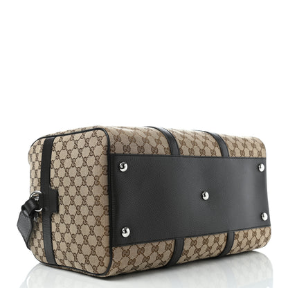 Gucci Monogram Dollar Calfskin Boston Duffle Bag Beige Ebony Testa di Moro Marrone Scuro 4 of 9