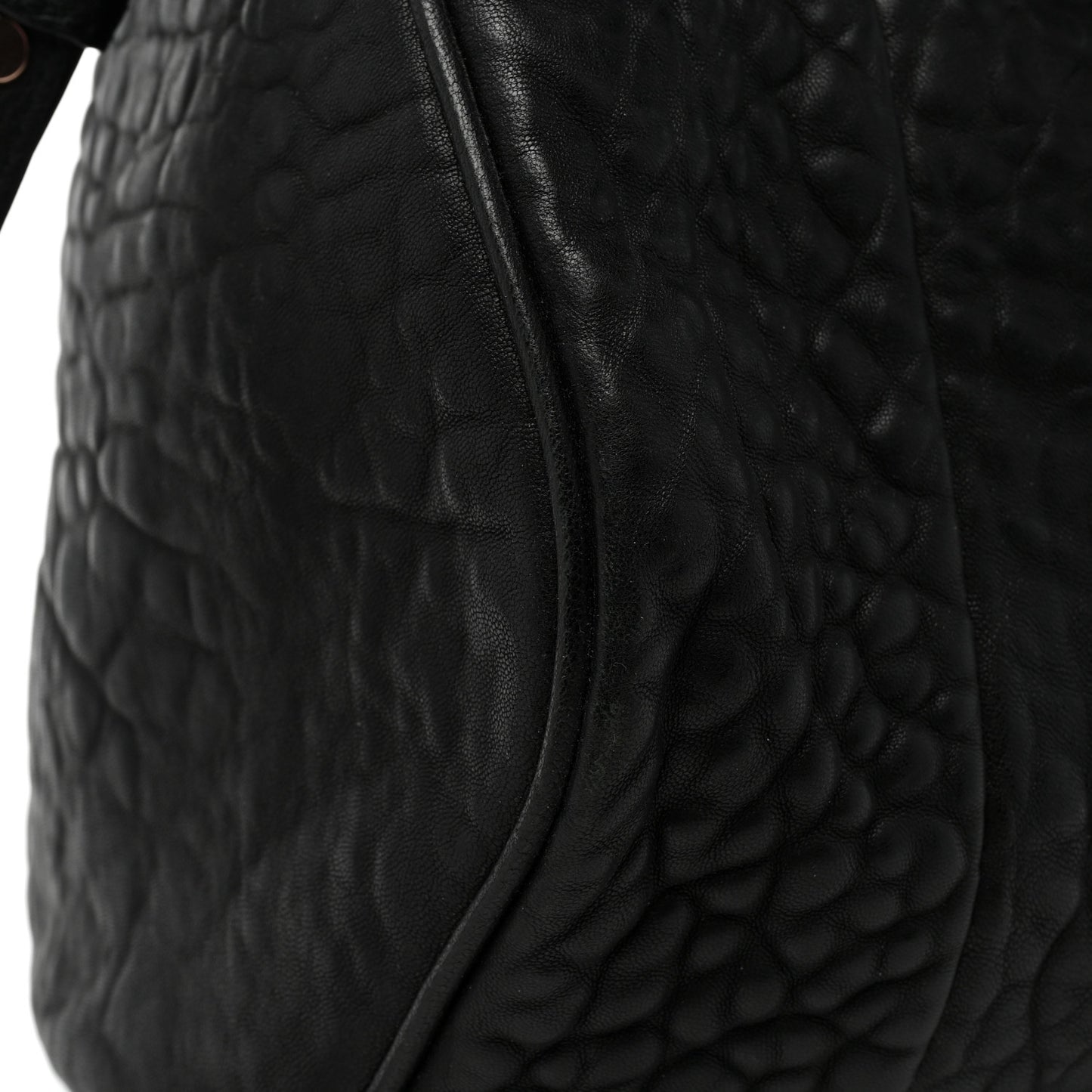Pebbled Lambskin Rockie Black Rose Gold Hardware