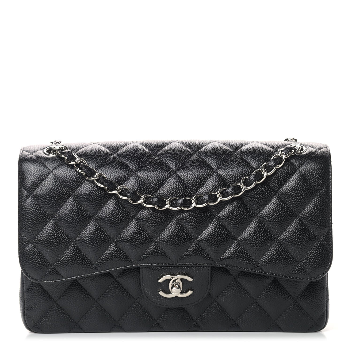 Chanel Caviar Quilted Jumbo Double Flap Black 1 of 11