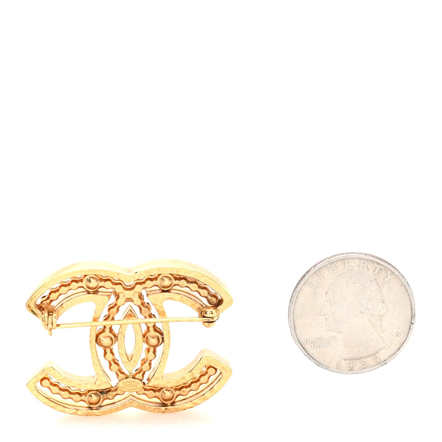Chanel Crystal CC Brooch Gold 1859247 – FASHIONPHILE