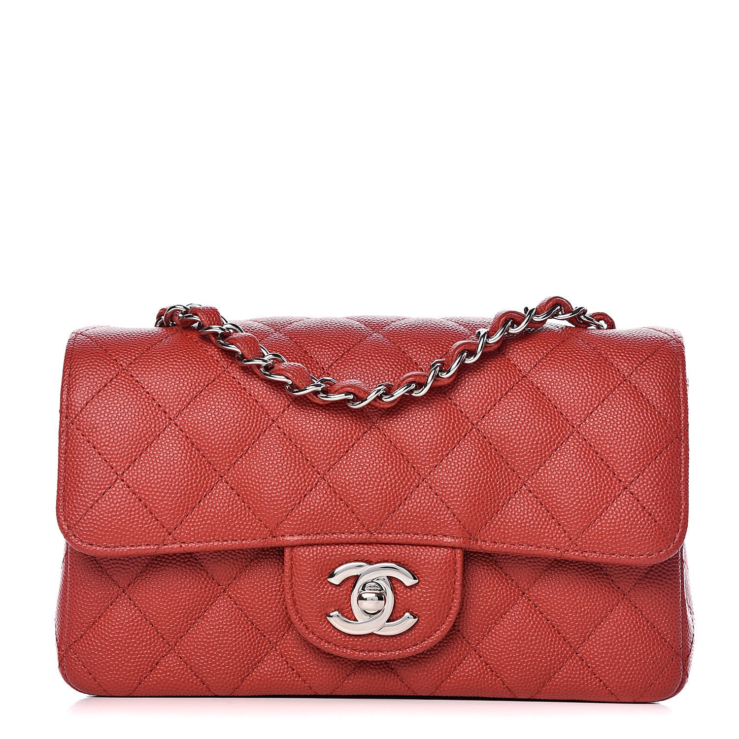 Chanel Caviar Quilted Mini Rectangular Flap Red 1 of 10