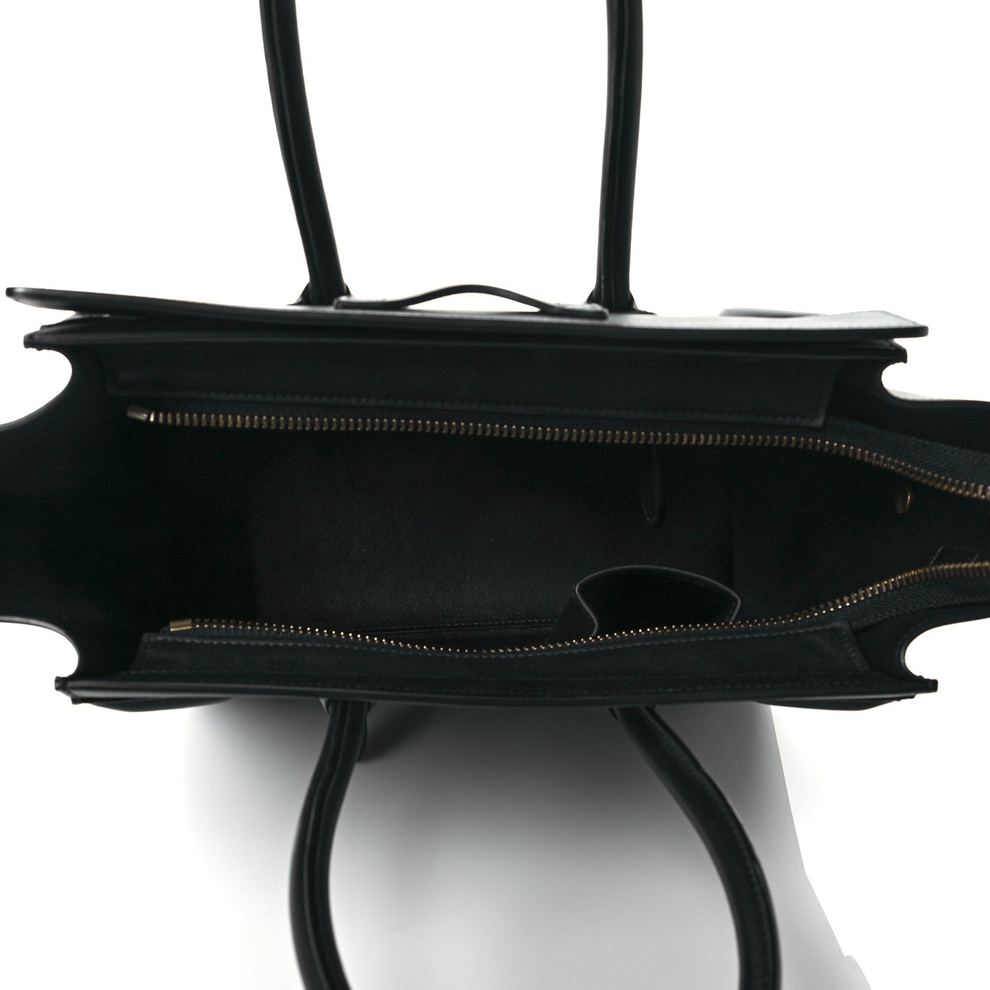 Drummed Calfskin Micro Luggage Black