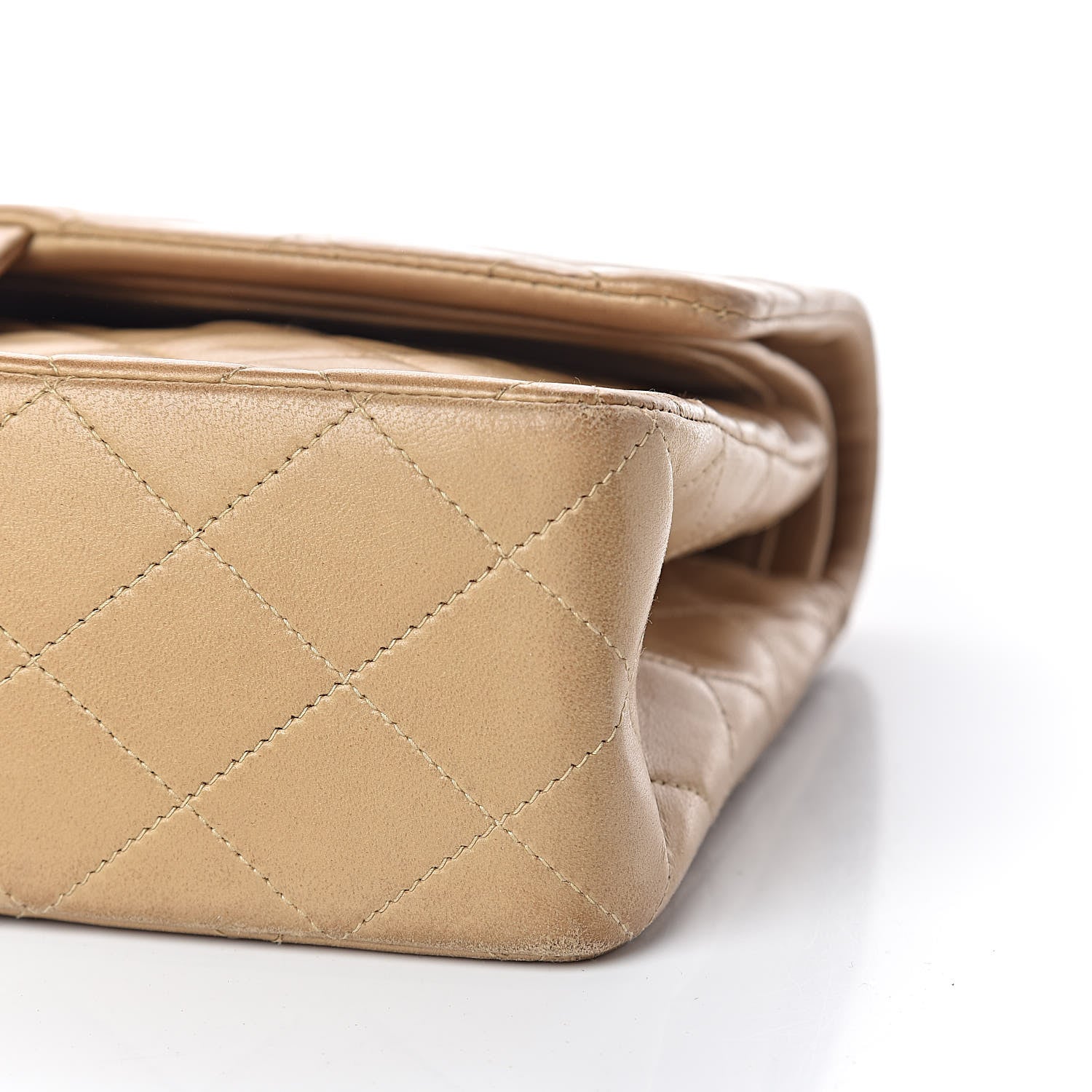 Chanel Lambskin Quilted Medium Double Flap Beige 10 of 16
