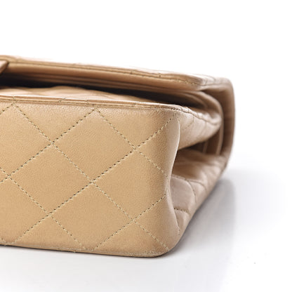 Chanel Lambskin Quilted Medium Double Flap Beige 10 of 16