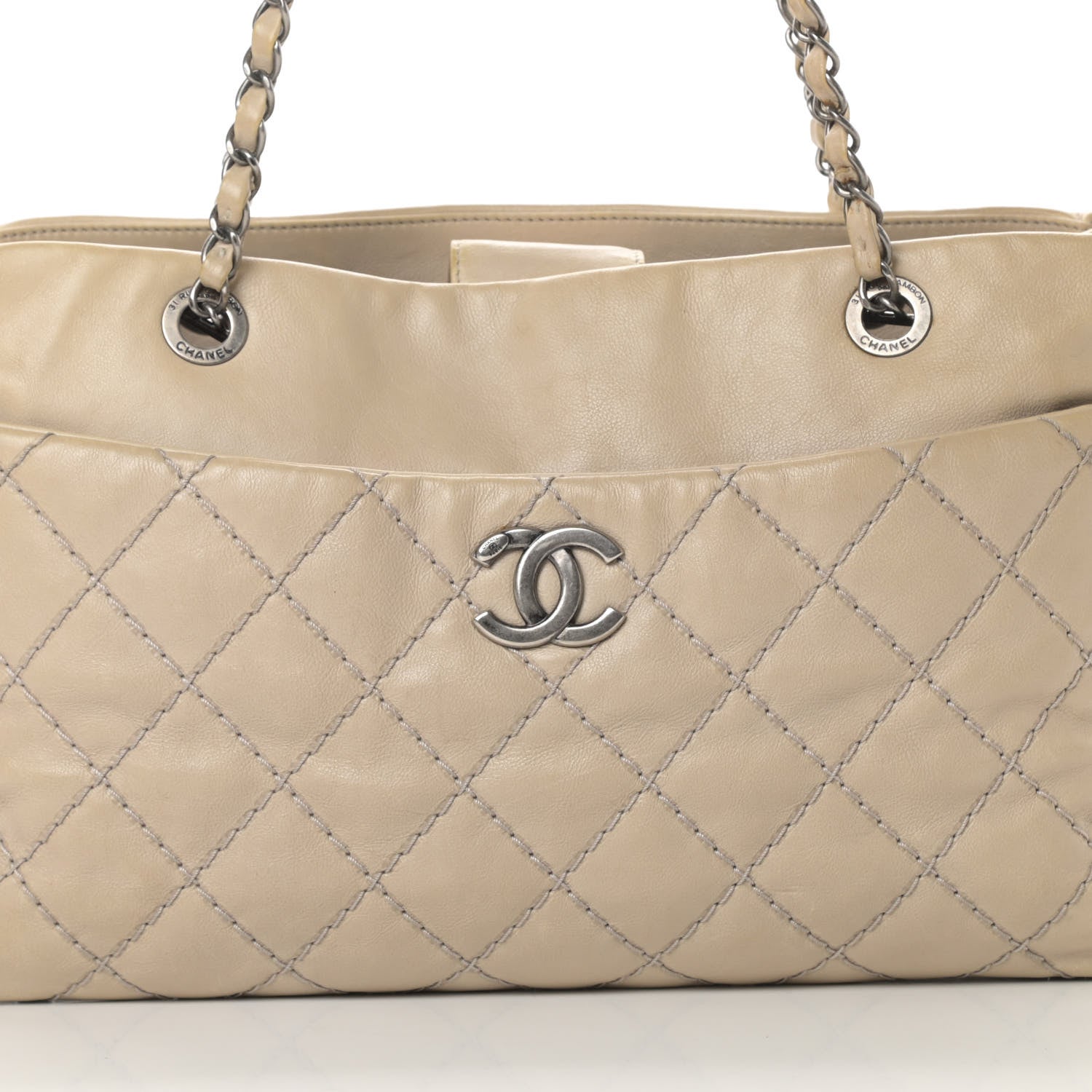 Chanel Calfskin Medium Stitch It Tote Beige 8 of 15