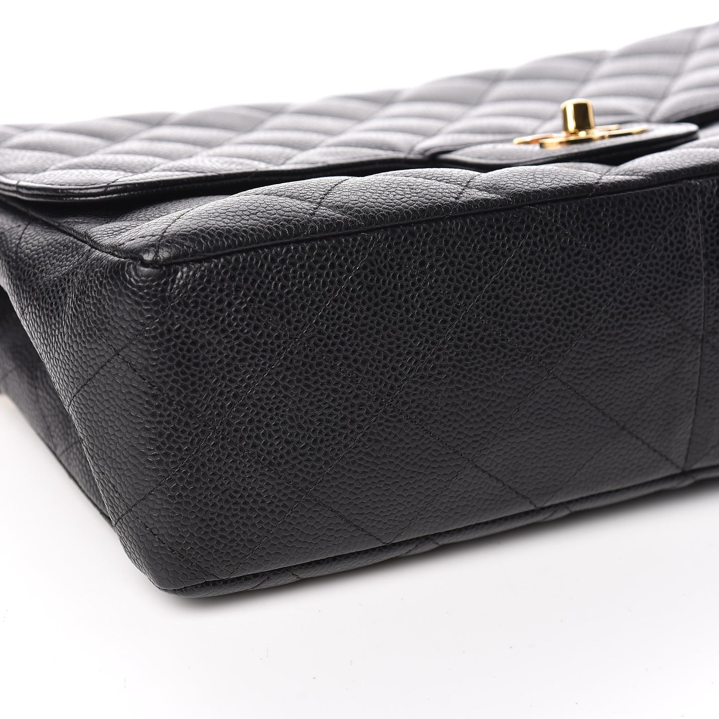 Caviar Quilted Jumbo Single Flap Black
