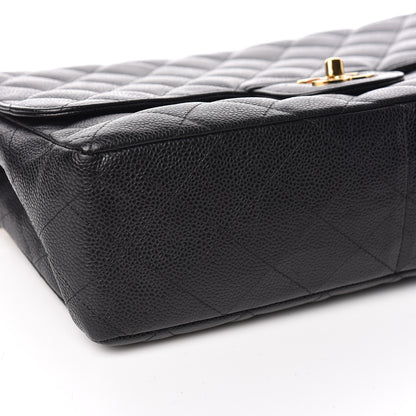 Chanel Caviar Quilted Jumbo Single Flap Black 10 of 15