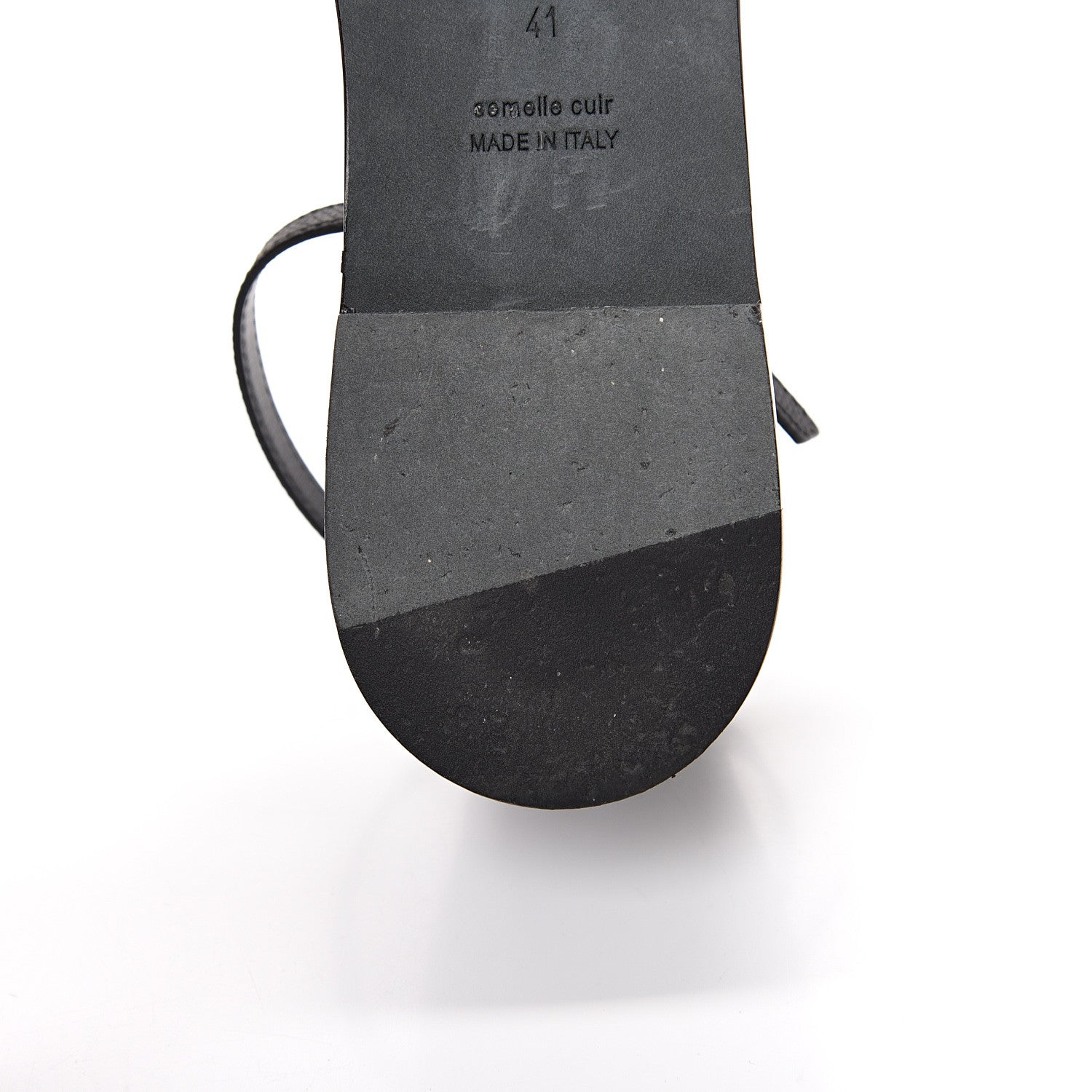 Hermes Epsom Santorini Sandals 41 Black 11 of 12