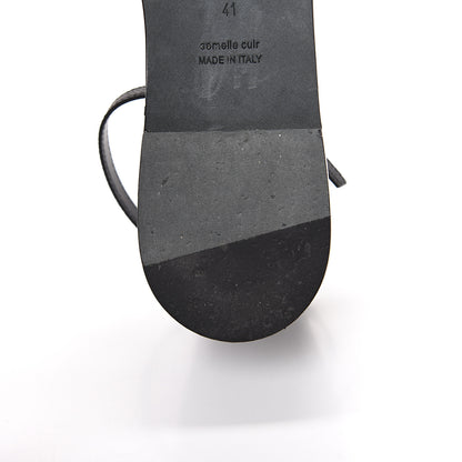 Hermes Epsom Santorini Sandals 41 Black 11 of 12