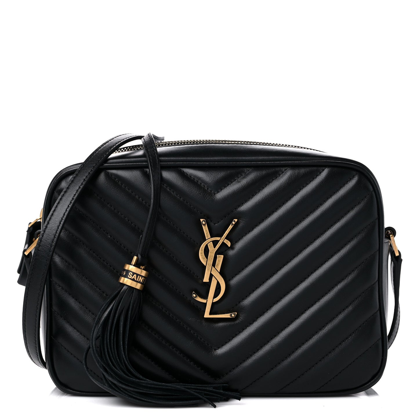 Calfskin Matelasse Monogram Lou Camera Bag Black
