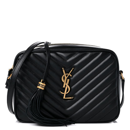 Saint Laurent Calfskin Matelasse Monogram Lou Camera Bag Black 1 of 9