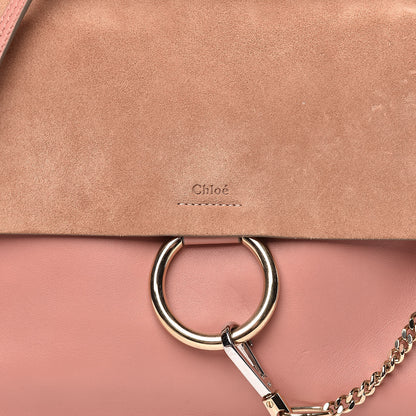 Chloe Calfskin Suede Medium Faye Shoulder Bag Nougat 7 of 12