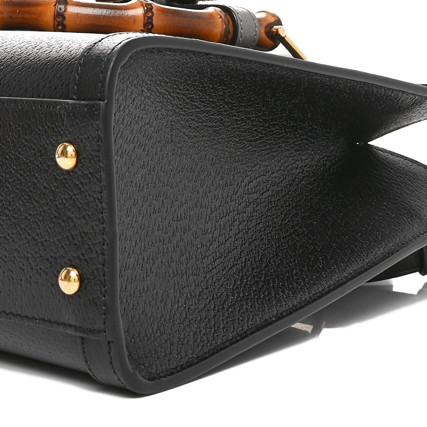 Textured Dollar Calfskin Web Small Diana Tote Bag Black Dusty Grey