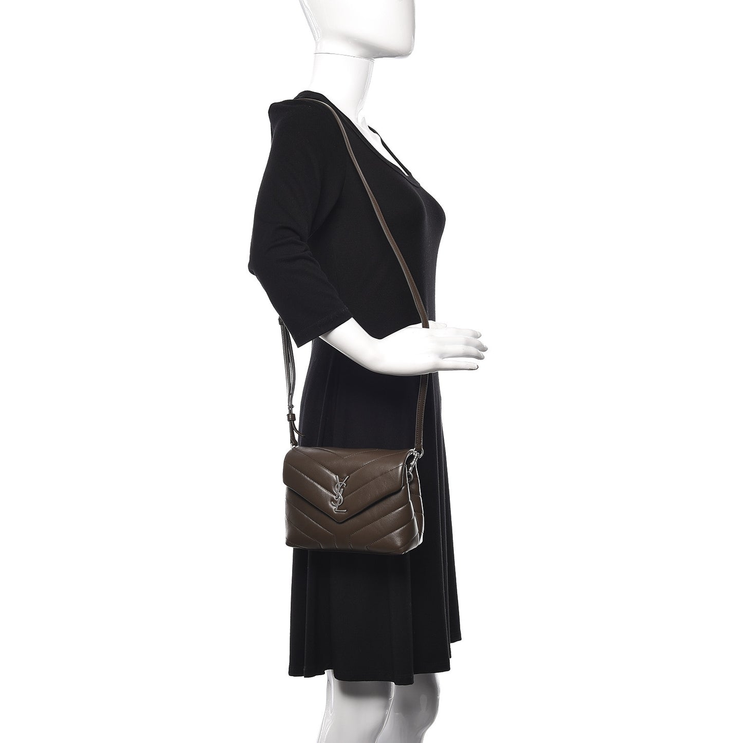 Calfskin Y Quilted Monogram Toy Loulou Crossbody Bag Faggio