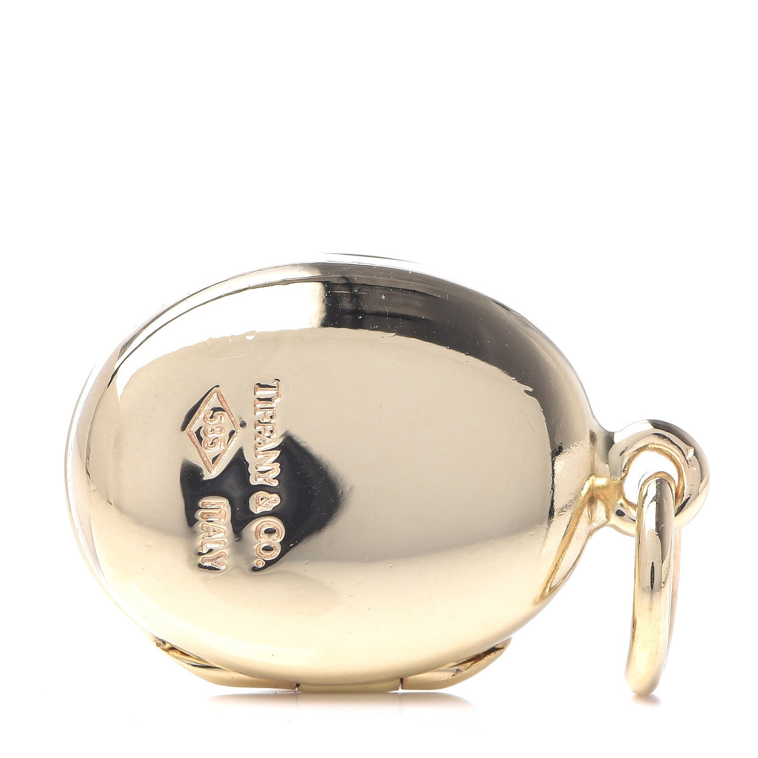 Tiffany 14K Yellow Gold Oval Locket Pendant 4 of 5