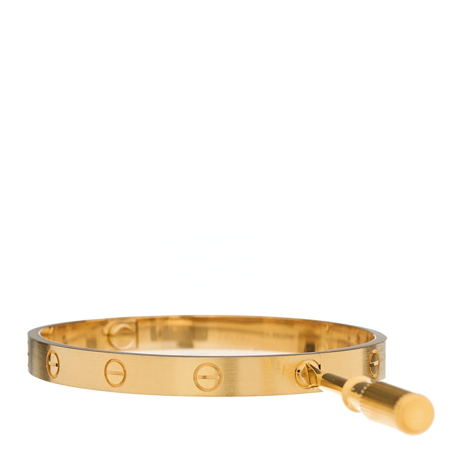 Cartier 18K Yellow Gold Brushed Finish LOVE Bracelet 16 8 of 9