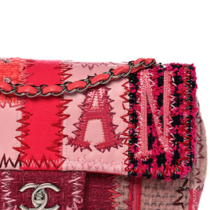 Chanel Tweed Patchwork Medium Single Flap Pink 9 of 15