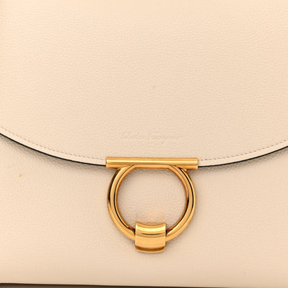 Salvatore Ferragamo Calfskin Medium Margot Top Handle Satchel Bone 8 of 12