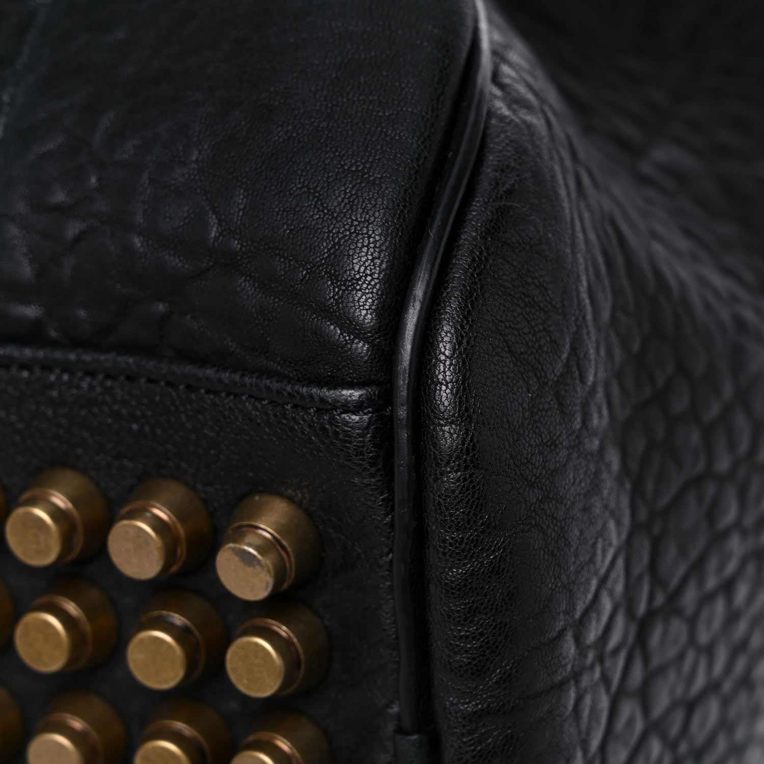 Alexander Wang Pebbled Lambskin Rocco Black Antique Brass Hardware 9 of 16
