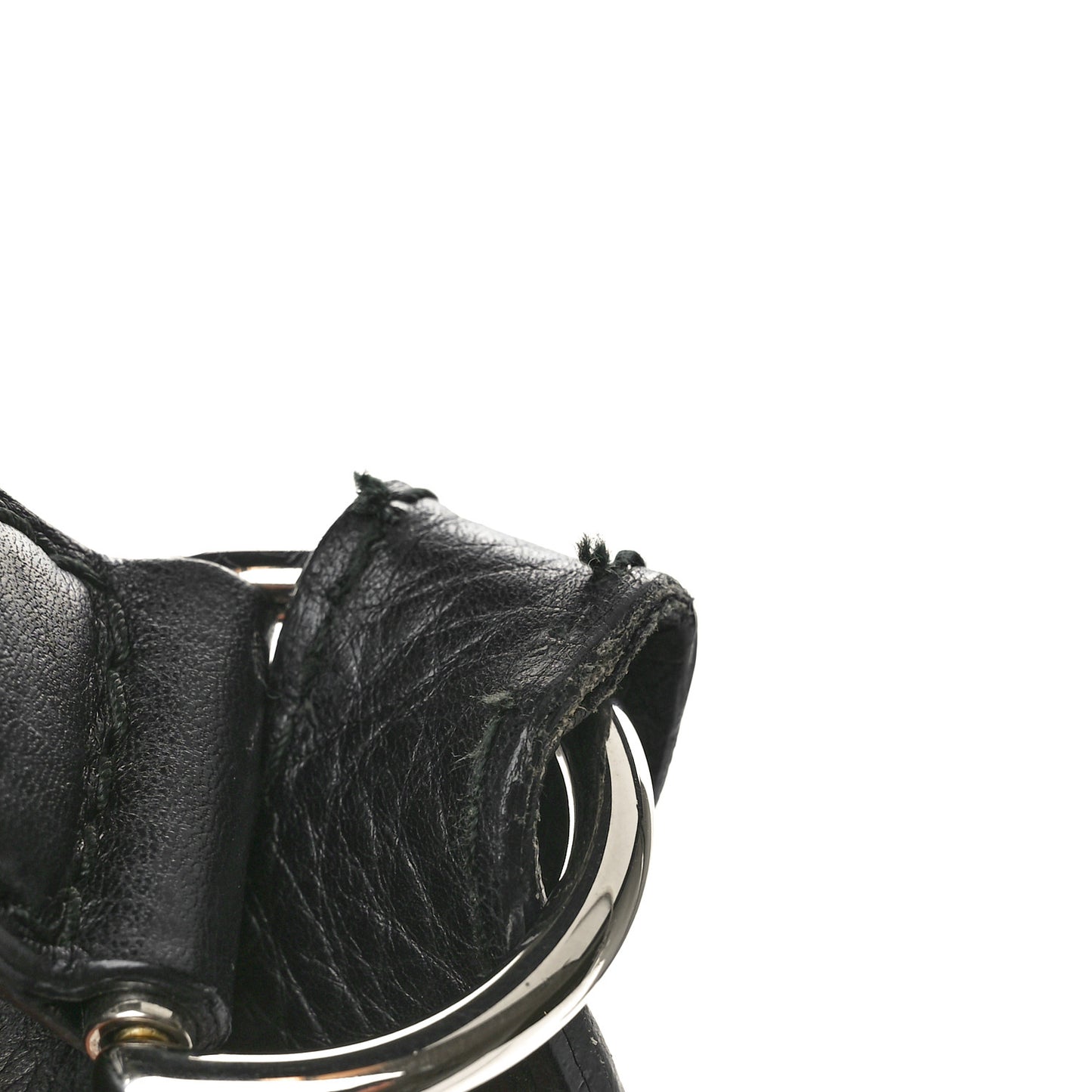 Pebbled Calfskin Medium Techno Horsebit Shoulder Flap Bag Black