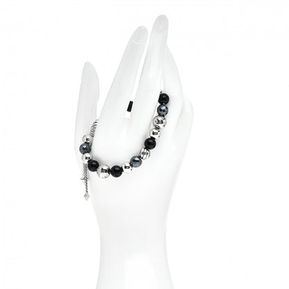 David Yurman Sterling Silver Black Onyx Hemitine 8mm Elements Bead Bracelet 2 of 4