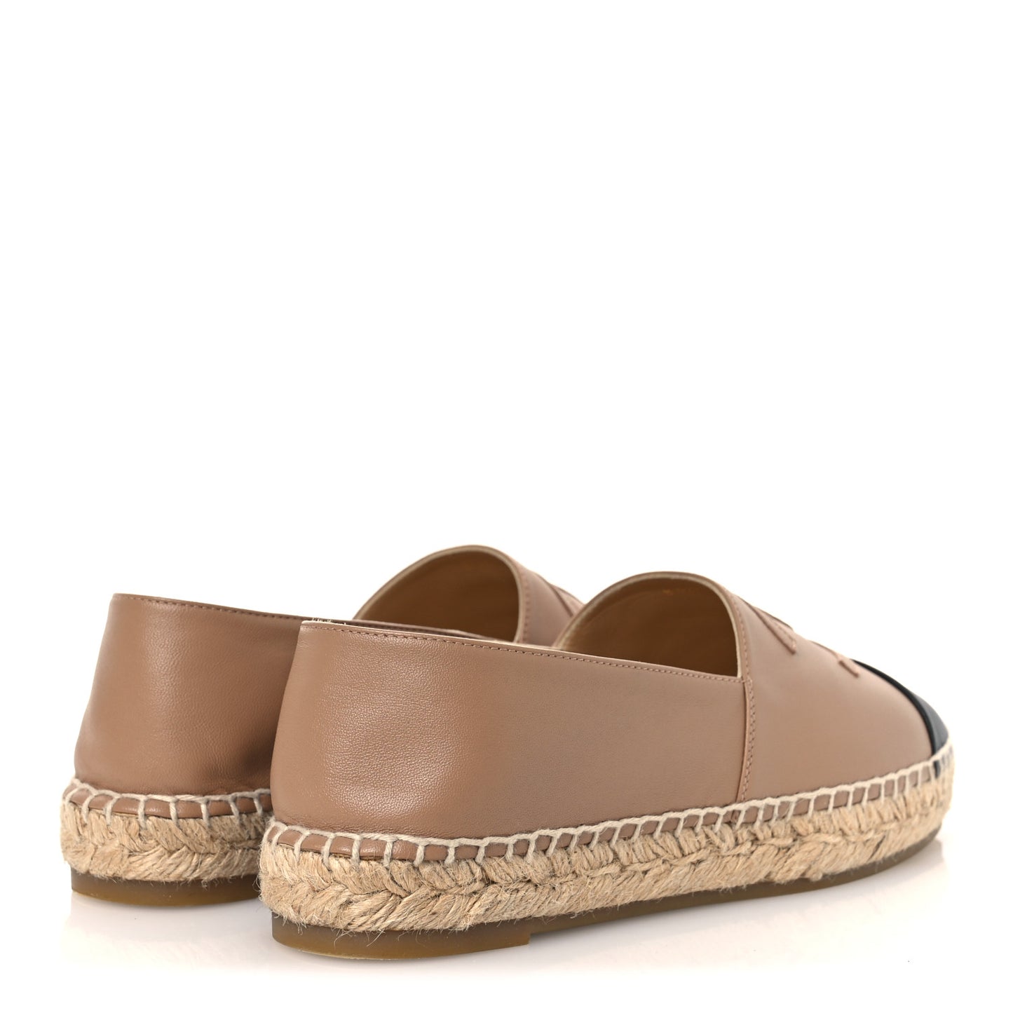 Lambskin CC Espadrilles 40 Beige Black
