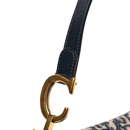 Christian Dior Oblique Saddle Bag Blue 12 of 13