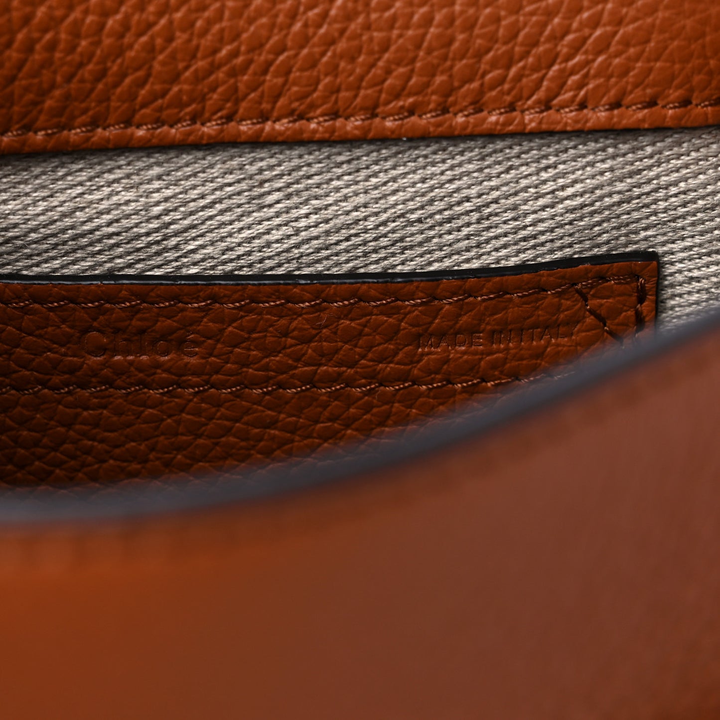 Grained Calfskin Small Marcie Saddle Bag Tan