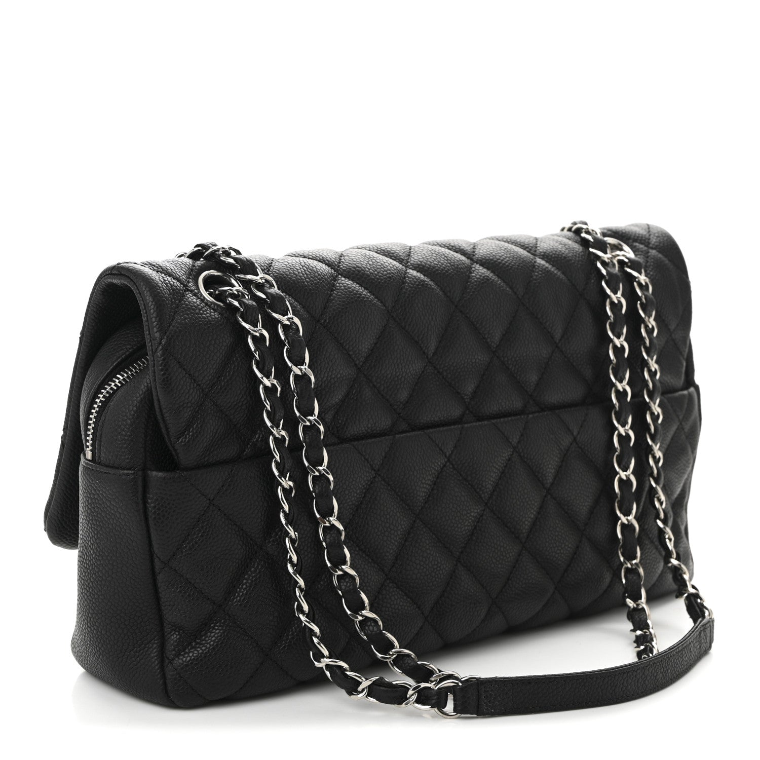 Chanel Caviar Quilted Jumbo Easy Flap Black 3 of 10
