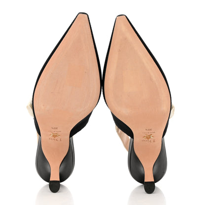 Christian Dior Technical Canvas Ribbon J Adior Slingback 65mm Pumps 39.5 Black 5 of 8