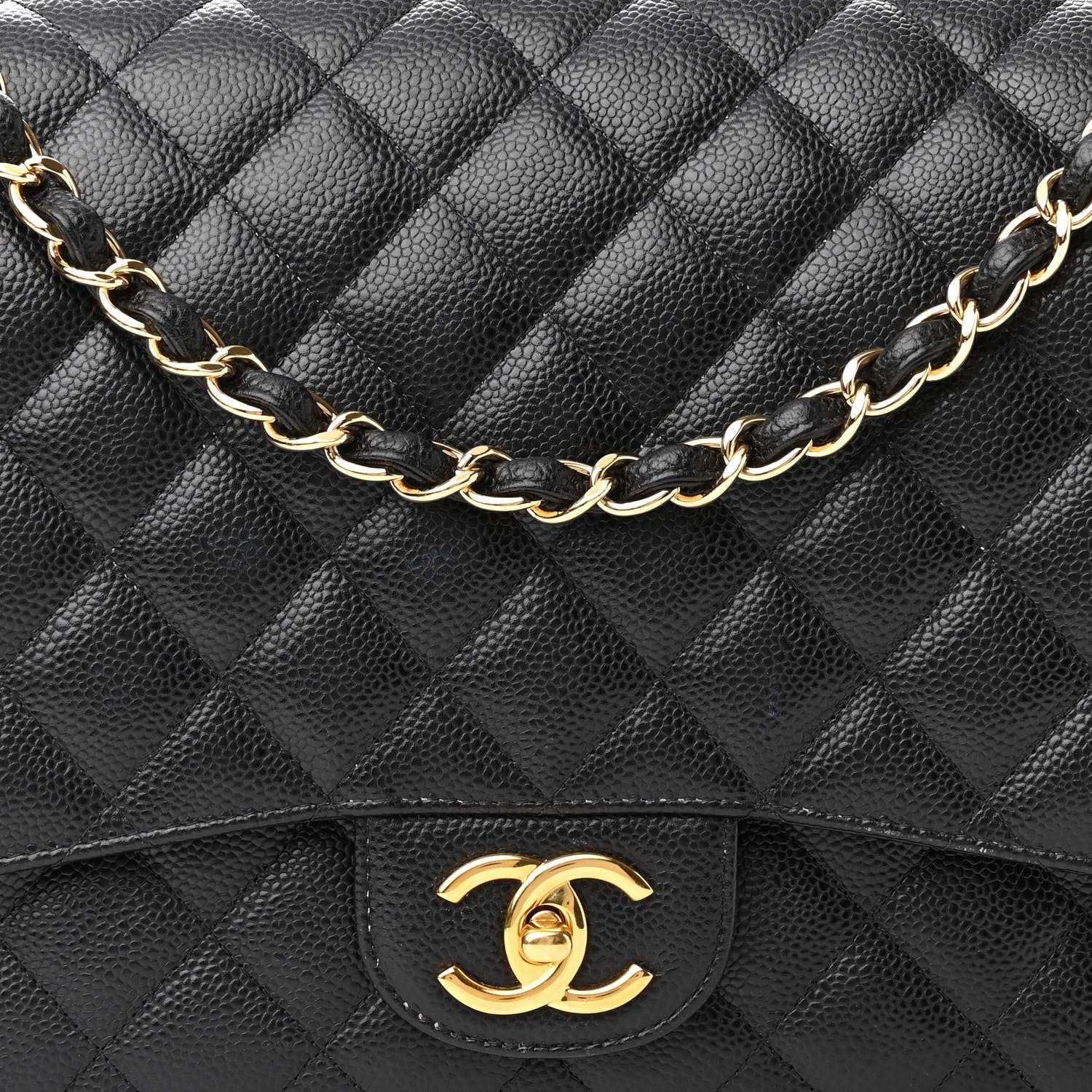 Chanel Caviar Quilted Maxi Double Flap Black 8 of 11