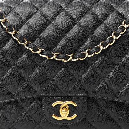 Chanel Caviar Quilted Maxi Double Flap Black 8 of 11