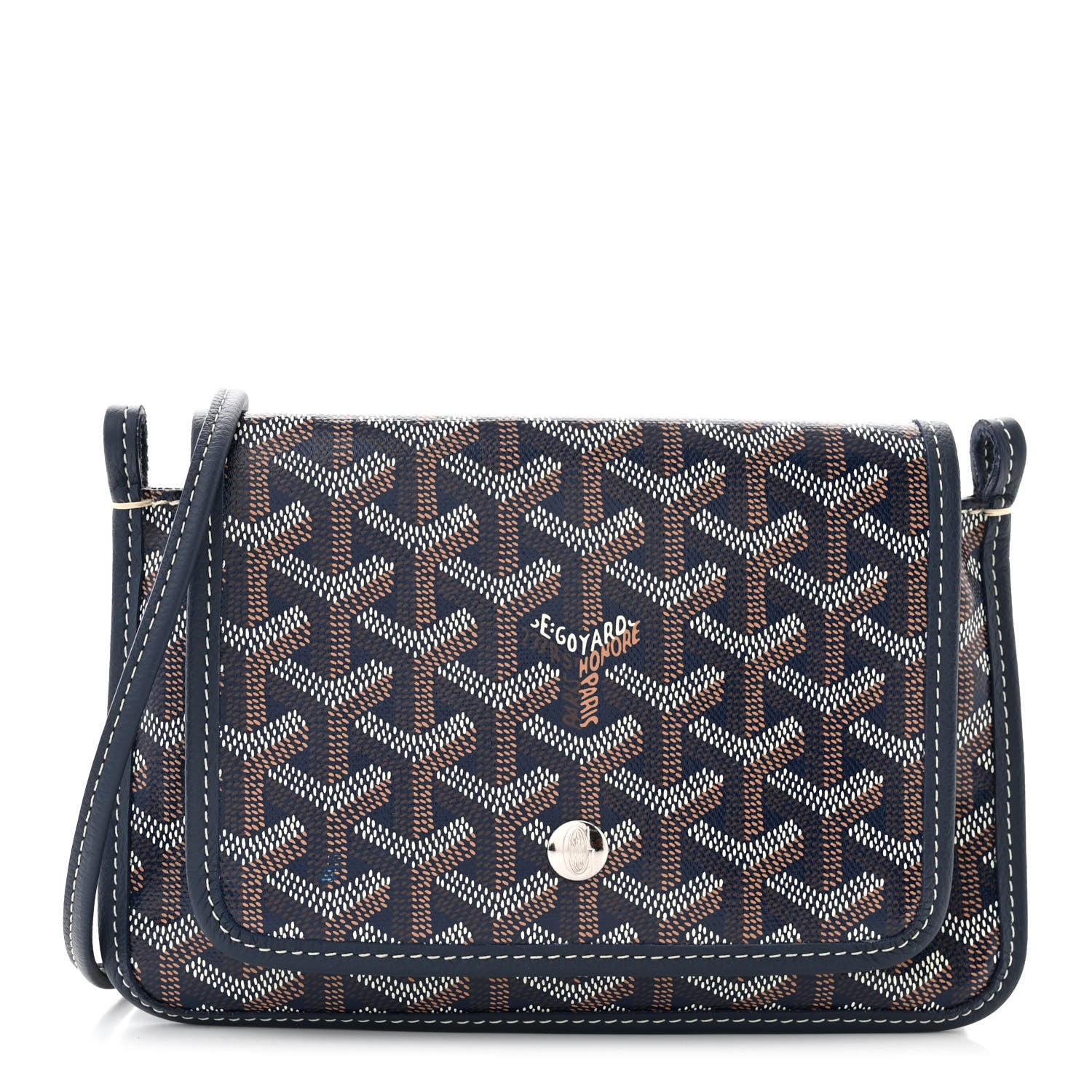 Goyard Goyardine Plumet Wallet Clutch Navy 1 of 11