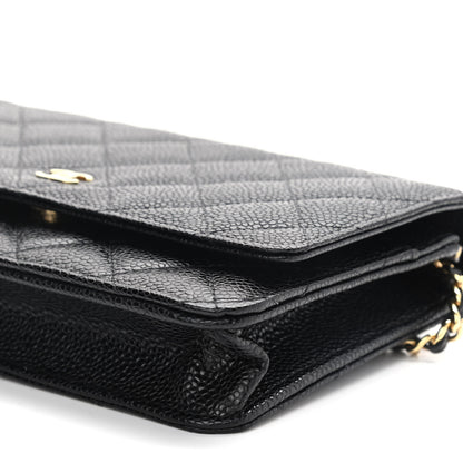 Chanel Caviar Quilted Wallet On Chain WOC Black 10 of 10