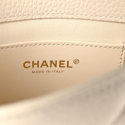 Chanel Caviar Quilted Mini Flap Bag Light Beige 6 of 13