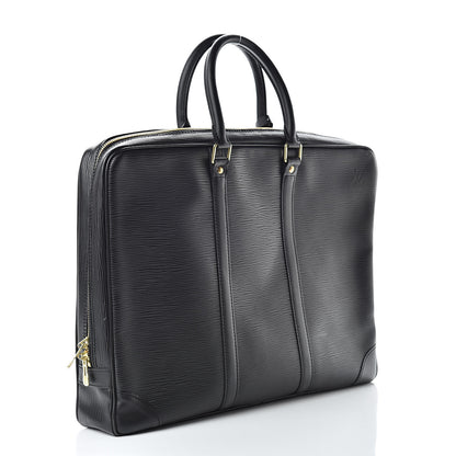 Louis Vuitton Epi Porte-Documents Voyage Briefcase Black 3 of 16