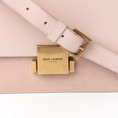 Saint Laurent Smooth Calfskin Suede Medium Bellechasse Bag Marble Pink 9 of 9