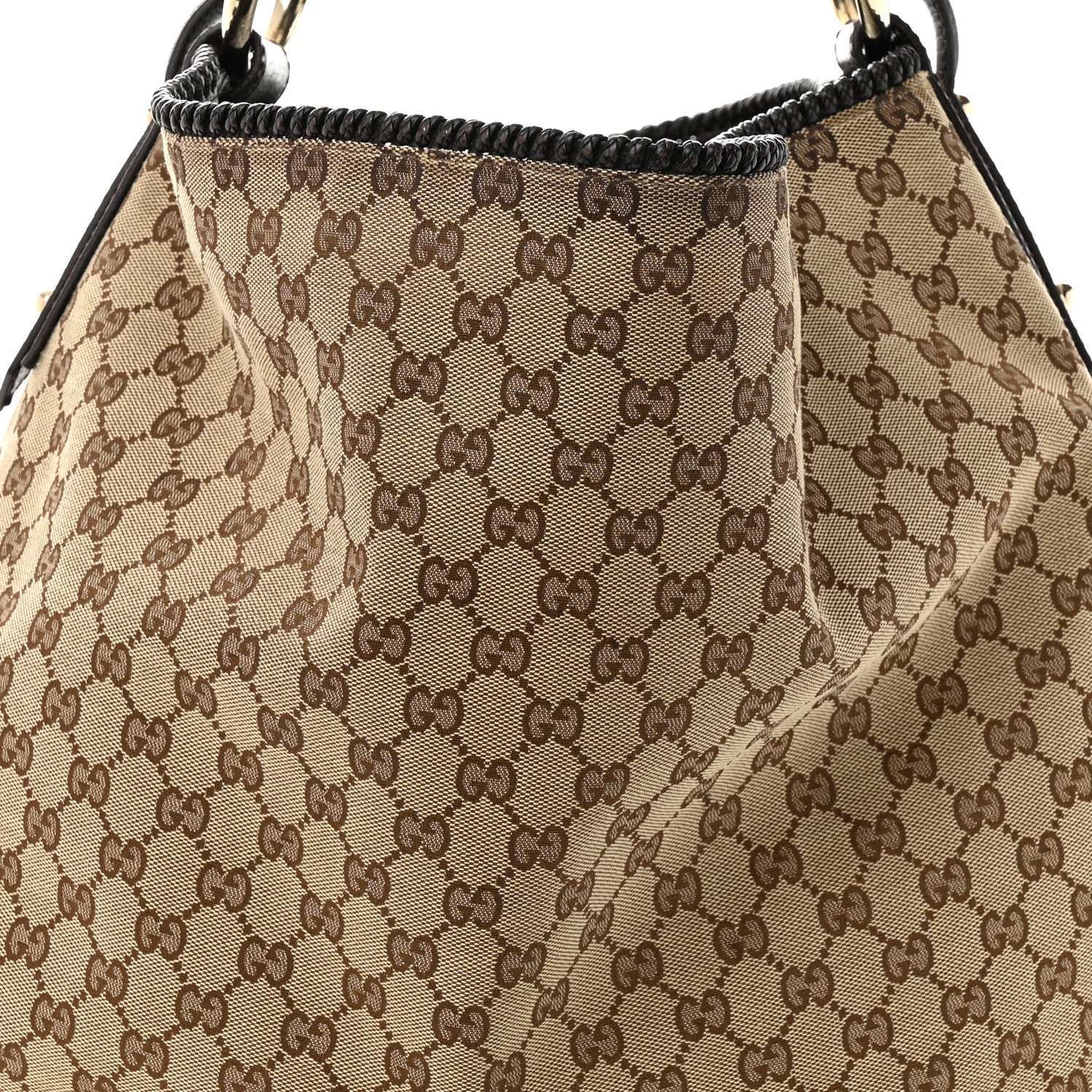 Gucci Monogram Large Horsebit Chain Hobo Dark Brown 8 of 10