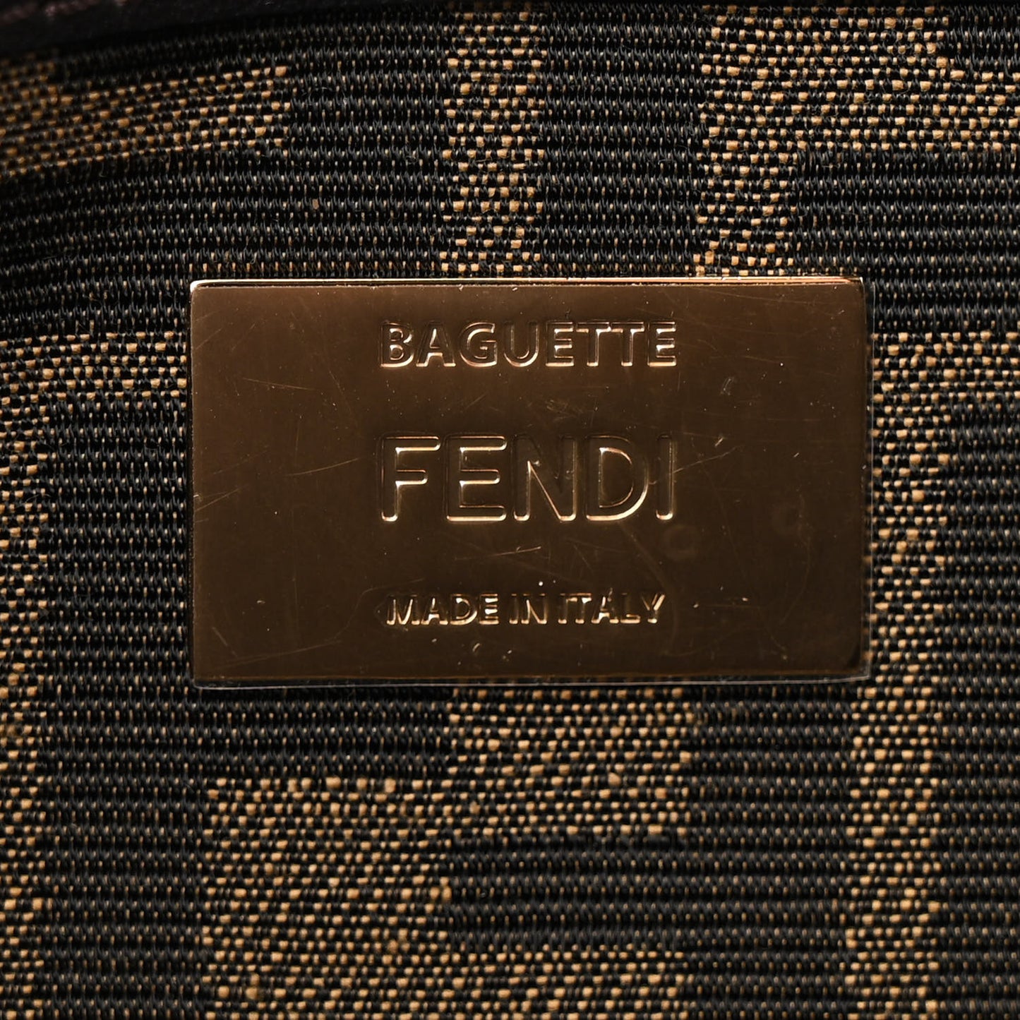 Fabric Jacquard FF 1974 Medium Baguette Tobacco Moro Black