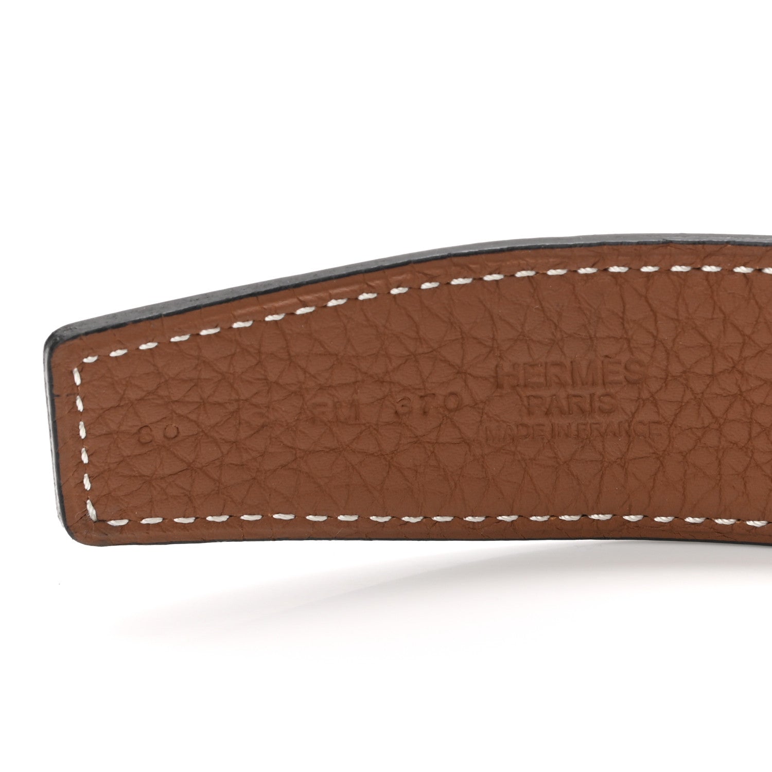 Hermes Box Togo 32mm H Belt 80 Black Gold 3 of 6