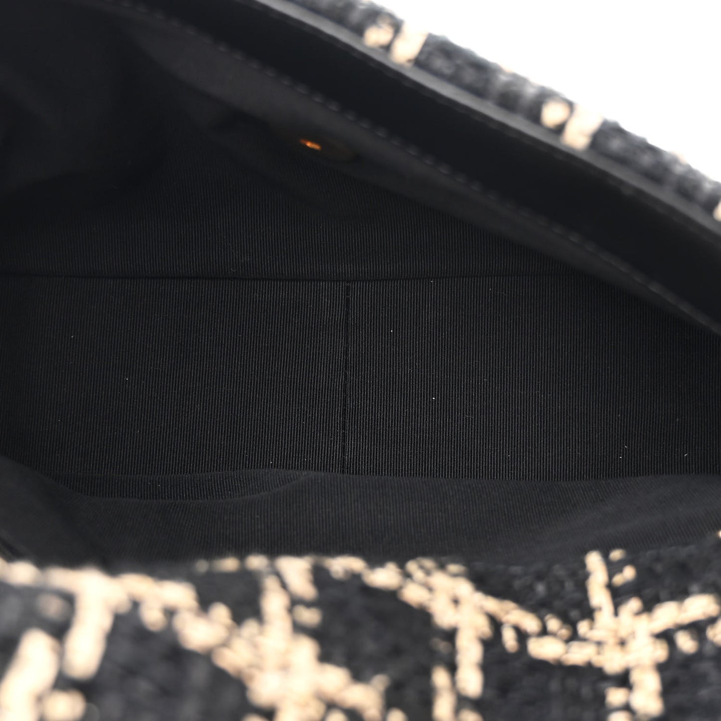 Tweed Quilted Medium Chanel 19 Flap Black Beige