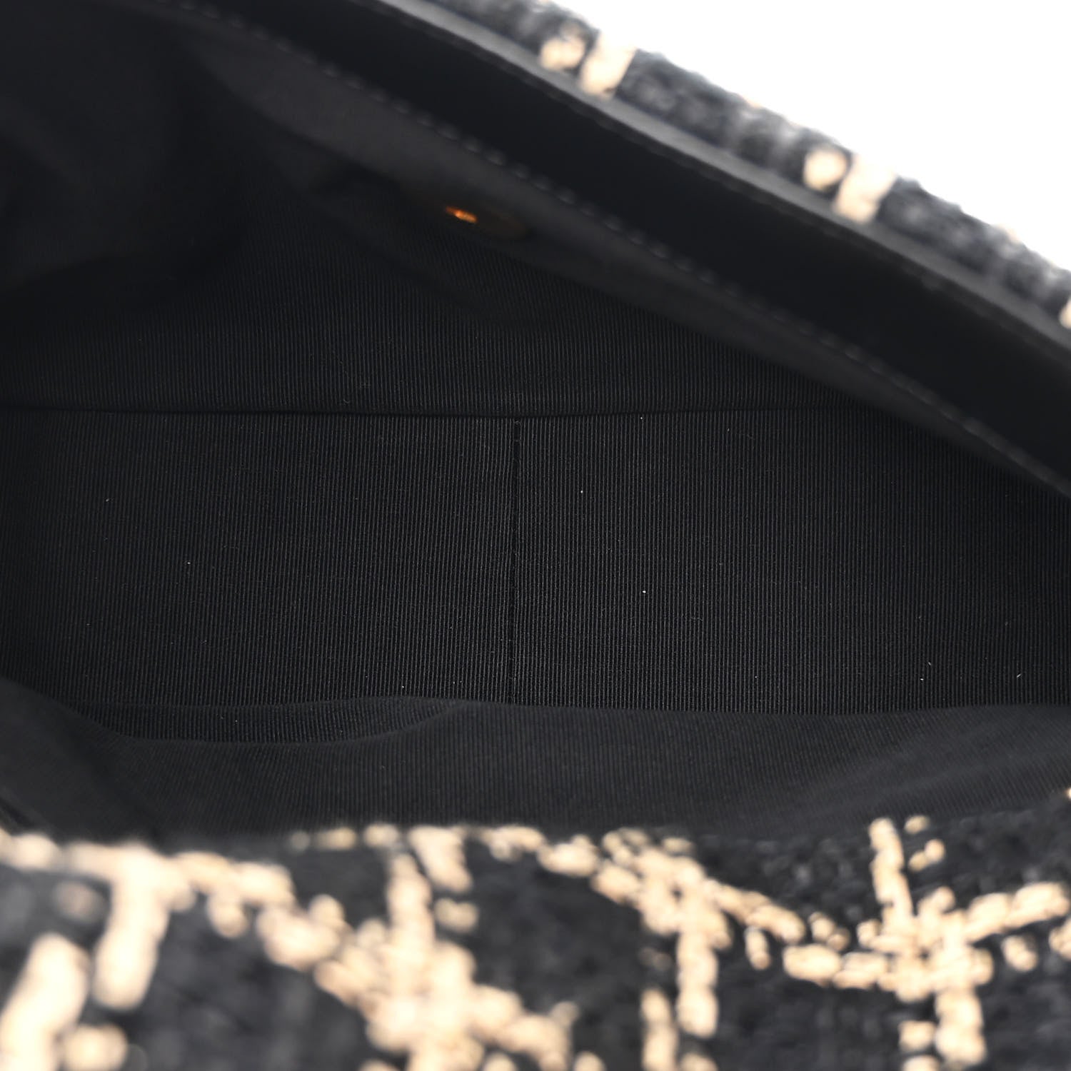 Chanel Tweed Quilted Medium Chanel 19 Flap Black Beige 5 of 10