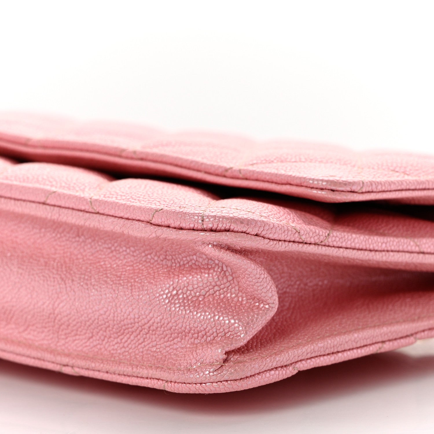 Chanel Iridescent Caviar Quilted Wallet on Chain WOC Rose Pink 10 of 10