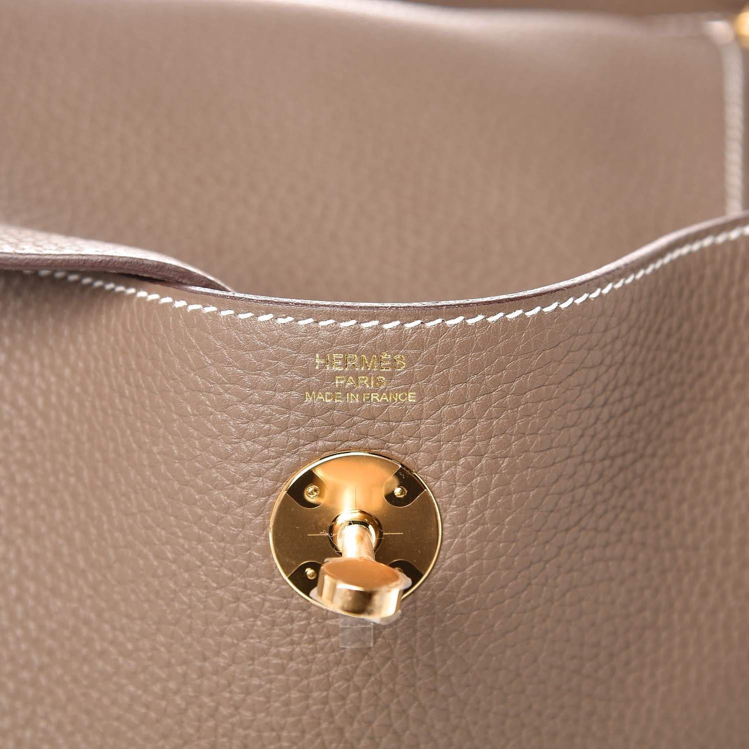 Hermes Taurillon Clemence Lindy 26 Etoupe 6 of 8